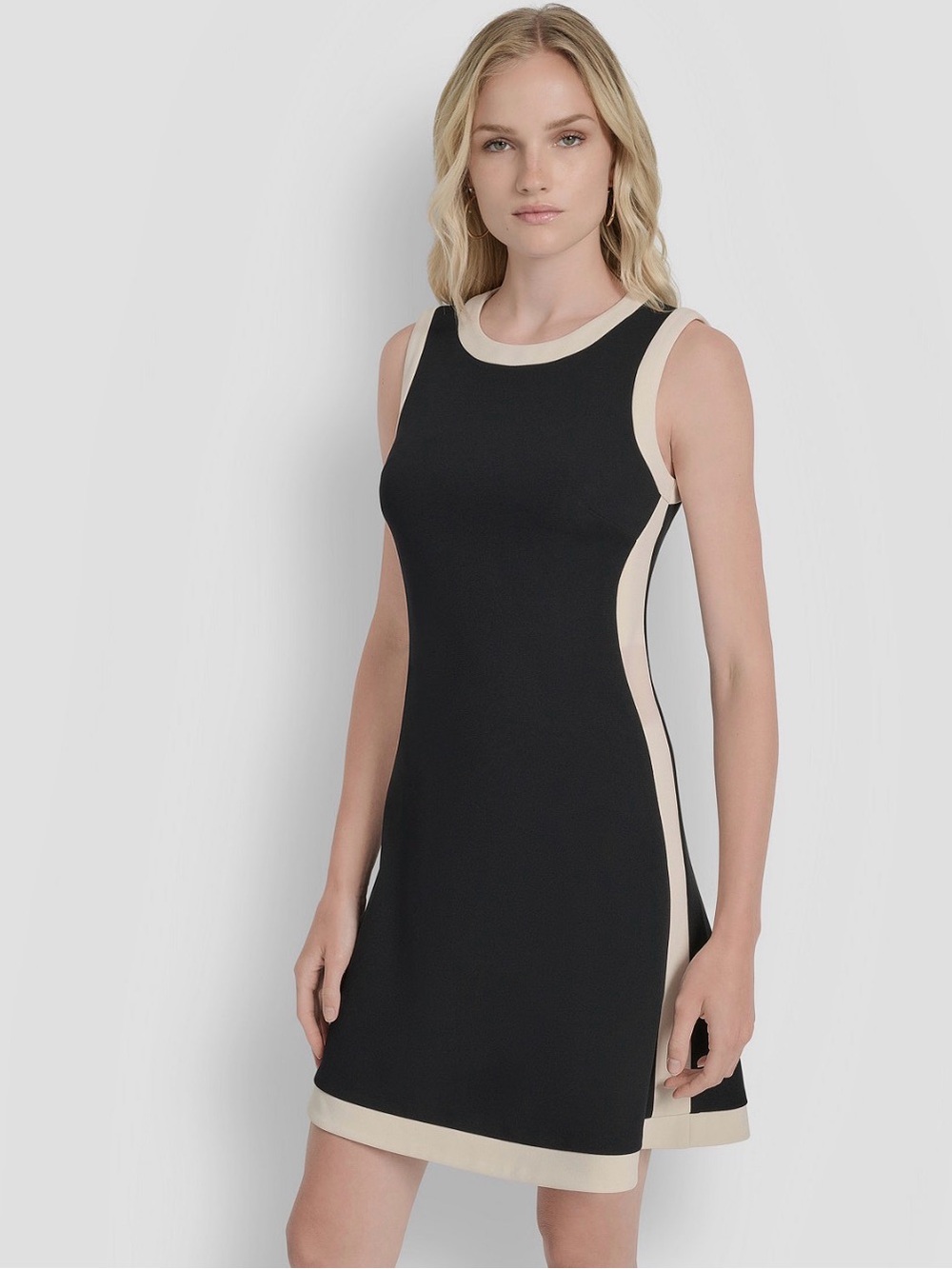 DKNY Sleeveless Colorblock Dress